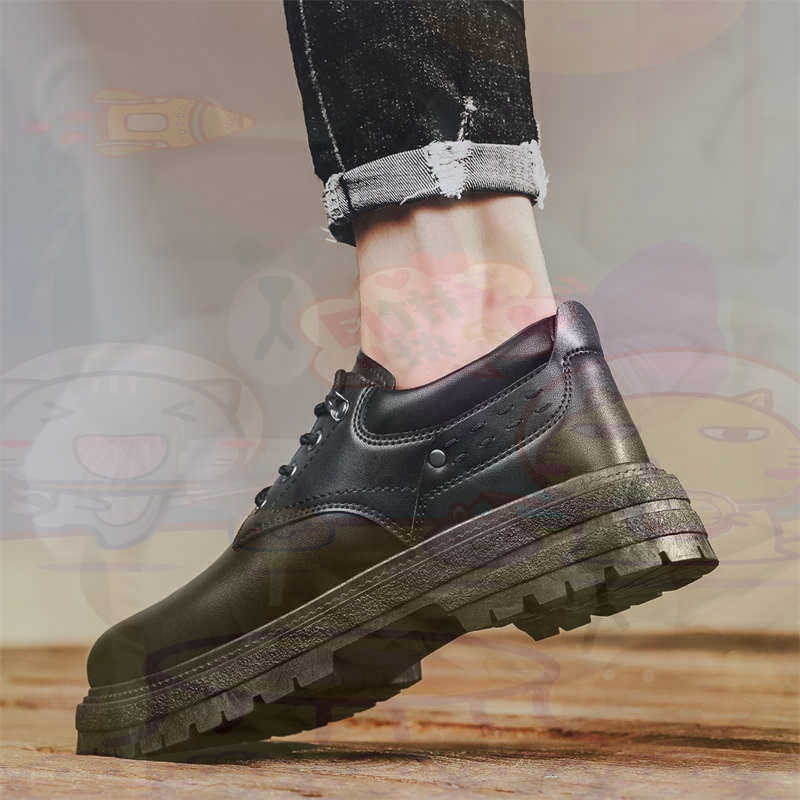 Outdoor Sport Ideas - 어두운 천연 가죽 패션 트레이너 테니스