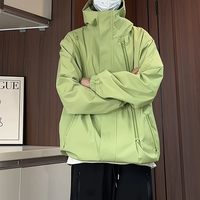 남녀공용 야외 방수 후드 바람막이 코트, 지퍼 디자인  - Outdoor Sport Windbreaker 리뷰 및 가격