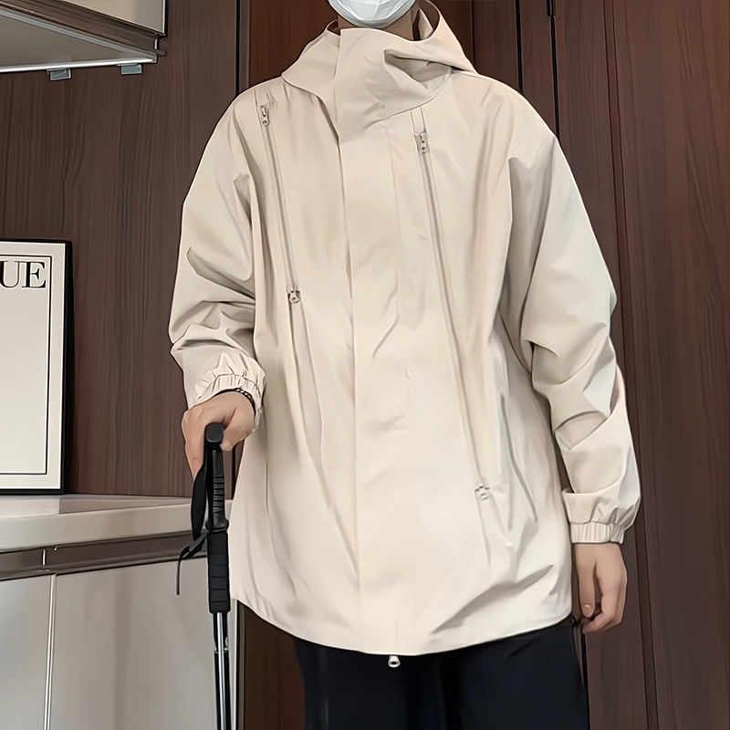 남녀공용 야외 방수 후드 바람막이 코트, 지퍼 디자인  - Outdoor Sport Windbreaker 리뷰 및 가격